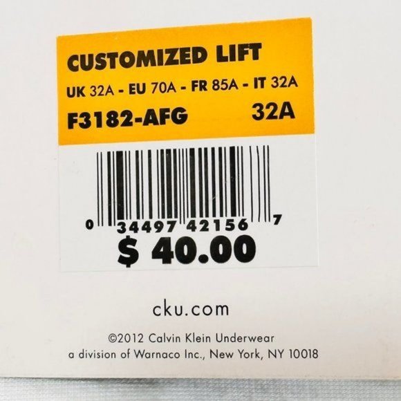 Calvin Klein Seductive Comfort Push-Up Bra - 32A - NWT - Picture 7 of 8